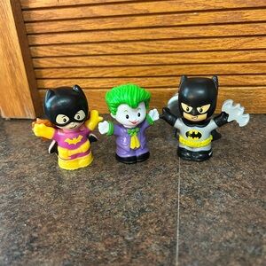 DC Comics Batman, Batgirl, and Joker Mini Figures